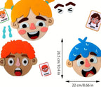 Children's Felt Expression Face DIY Activity Toy, Children's Social Emotional Learning Activity Expression Board Emotional Expression, Educational Puzzle Game Early Education
