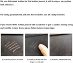 newestor Refillable Leather Journal Travelers Notebook - 8.5 x 4.5 Travel Diary with 5 Inserts + Pen Holder and Binder Clip, Standard Size, Brown