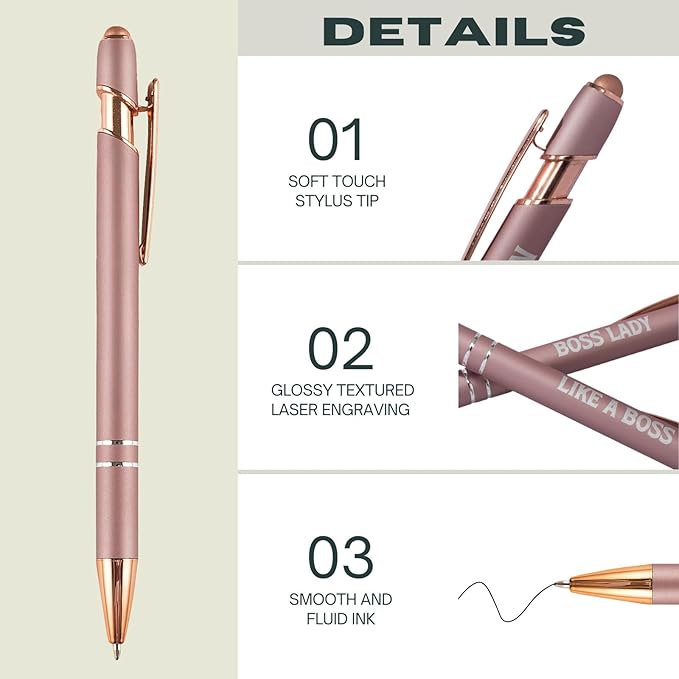 Personalized Custom Pens in Bulk – Engraved Black Ink Ballpoint Pens for Business Gifts, Customizable Writing Pens for Men and Women(Rainbow Gold Tube)