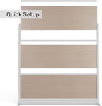 Stand Up Desk Store Oakwood Aesthetic Modular Walls | Room Divider Wall with Durable Woodgrain-Inspired Finish | Modular Office Partition Wall for Offices, Classrooms, and Coworking 70" W x 70" H