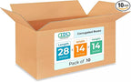 Extra Large Shipping & Moving Boxes 28x14x14 inches (10-Pack) - Extra Strength 200 lb vs Regular - Corrugated Durable Packing Boxes - Large Moving Box - Cardboard Box for Moving by IDL Packaging