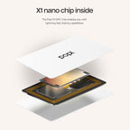 Popl Smart NFC Business Card - Sleek Modern Digital Business Card w/Instant App-Free Sharing - Customizable NFC Cards Compatible w/iPhone & Android (White)