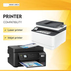 HOUSELABELS 18-up Address Labels (2-3/8" x 1-1/4") for Laser and Inkjet Printers, 400 Sheets