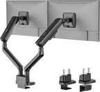 monTEK Dual Monitor Arm, Mechanical Spring Monitor Arm for 17-35" Screens, Adjustable Monitor Desk Mount Each Holds up to 24.2 lbs with C Clamp/Grommet Desk Mount, VESA 75/100mm, MA1011BK-D