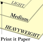Print It - Vellum Bristol Colored Cardstock Cover Paper, 67 Lb, 8.5" X 11”, Heavyweight Colored Cardstock for Crafts, School, Invitations, And Office Use - Decoration Drawing 250/Case-Ivory