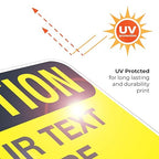 Custom Caution Sign, OSHA Sign, 12x18 Inches, Rust Free .063 Aluminum, Fade Resistant, Made in USA