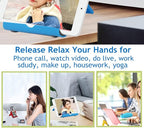 JUSDIQIR Cell Phone Stand for Desk Foldable Cell Phone Holder Desk Tablet Holder Mobile Phone Dock, Multi-Angle Universal Adjustable Tablet Dock Compatible with Most Cell Phones (Purple)
