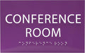 ADA CENTRAL SIGNS - 6" X4" Conference Room Sign - ADA Compliant Tactile Graphics Grade 2 Braille Text Privacy Sign | Wall Mount Plastic Meeting Signs For Schools, Hospitals, Offices, and Apartments