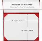 Diploma Cover 8.5” x11” Diploma Holder of Graduation Leatherette Padded Certificate（Tent Style),20-Pack