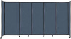Versare Straightwall Sliding Portable Wall Partition | Freestanding Office Dividers | Locking Wheels | Temporary Room Separator | 11'3'' Wide x 6' Tall Ocean Fabric Panels