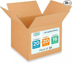 Extra Large Shipping & Moving Boxes 20"L x 20"W x 16"H (20-Pack) - Extra Strength 200 lb vs Regular - Corrugated Packing Boxes for Moving - Packing Box - Large Box for Packaging by IDL Packaging