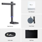 CZUR Shine Ultra Pro 24MP Document Scanner, USB Book Scanner, Portable Document Camera, A3 Large Format Book Scanner, Adjustable Height, Max DPI 440, for Windows & Mac