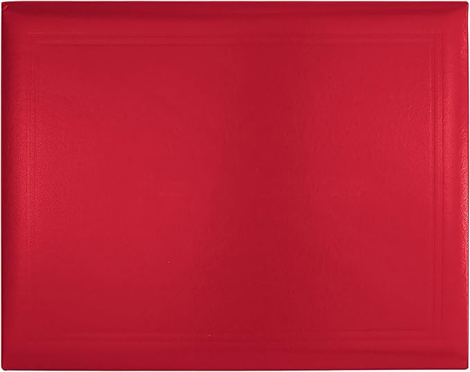 GraduationMall 8.5"x11" Smooth Padded Diploma Cover Certificate Holder Red,6-Packs