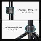 SMALLRIG RA-S200 Light Stand for Photography, 78.7" / 6.6ft / 200cm, Black, Aluminum Alloy, Supports up to 4kg, Compatible with Reflectors, Softboxes, Studio Lights, Umbrellas, Ring Light