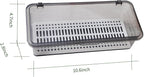 AHGUEP Silverware Organizer with Lid and Drainer - Plastic Kitchen Drawer Organizer for Forks Spoons Knives, Stackable Utensil Storage Container, Space-Saving Cutlery Tray (10.6 x 4.7 x 2.8 inch) (3)