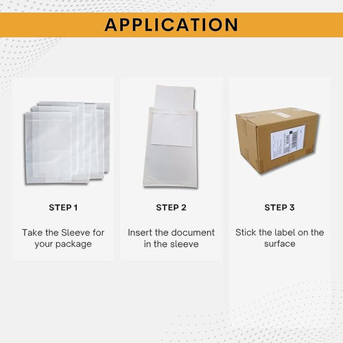 200 Pack 7"x10" Shipping Label Sleeves – Clear Self-Adhesive Packing Slip Pouches, Waterproof Packing List Envelopes – Ideal for Shipping Documents, Mailing Labels, Invoices & Packing Slips