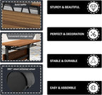 Folding Conference Table,Foldable Office Conference Room Tables,Rolling Meeting Seminar Tables with Casters,Flip Top Mobile Training Tables,Business Training Seminar Table for Office Meeting (62.9in)