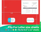 Two Pocket Folder, HERKKA 125 Pack 2 Pocket Folders with Business Card Slot, Letter Size Paper Folders Designed for Office and Classroom Use, Assorted 5 Colors
