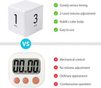 JOYIT Cube Timer - 1, 3, 5 & 10 Min Countdown, Kitchen & Outdoor Timer