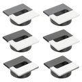 PATIKIL 2.8inch Desk Grommet, 6Pcs Cable Grommet Wire Management Cable Hole Cover Cord Organizer for Office Home Table Countertop, Grey/White Black/White Black/Silver