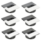 PATIKIL 2.8inch Desk Grommet, 6Pcs Cable Grommet Wire Management Cable Hole Cover Cord Organizer for Office Home Table Countertop, Grey/White Black/White Black/Silver