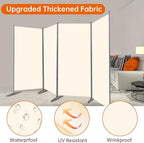 Room Divider 6FT Folding Privacy Screens, 4 Panel Partition Room Dividers w/Freestanding Design, Portable Wall Divider for Room Separtation, Fabric Screen Panel for Home Office Bedroom Dorm