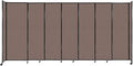 Versare Straightwall Sliding Portable Wall Partition | Freestanding Office Dividers | Locking Wheels | Temporary Room Separator | 15'6'' Wide x 7'6'' Tall Latte Fabric Panels