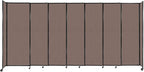 Versare Straightwall Sliding Portable Wall Partition | Freestanding Office Dividers | Locking Wheels | Temporary Room Separator | 15'6'' Wide x 7'6'' Tall Latte Fabric Panels