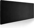 Reniteco Large Gaming Mouse Pad with Durable Stitched Edges, Non-Slip Rubber Base, Black Mousepad Mouse Mat Desk Pad for Home Office Gaming, 35.4''x15.7''x0.12'', Black