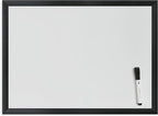 U Brands Magnetic Dry Erase Board White Board, 24" x 18" Inches, Black Wood Frame (307U00-01)