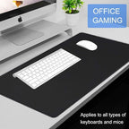 Large Extended Long Mousepad, 47.2x23.6 inch Large Gaming Non-Slip Mouse pad, Water Resist Computer Keyboard Mat Rubber Base Long Desk Pad for Work & Gaming, Office & Home, Black