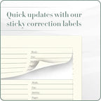 Gallery Leather Address Book Correction Labels - Self-Adhesive, Sticky, 5 Sheets, 30 Sticker Records, for Easy and Clean Contact Updates