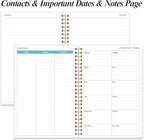 2026-2027 Planner - 18 Months Weekly & Monthly Planner from January 2026 - June 2027, Spiral Notebook 2026-2027 with Elastic Closure, Inner Pocket, Medium 5.8" x 8.3", Rose Flower