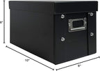 CheckOutStore Black Stamp & Die Craft Scrapbook Storage Pocket Box - 10 x 6 x 6 (Pack of 5)