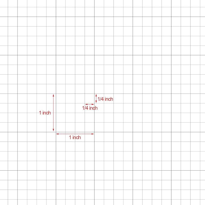Fuyoooo 25 Sheet Graph Paper Pad 24" x 48" Large Graph 1" and 1/4" Ruled Grid Paper for Engineer Architect Designer Mathematician Draftsmen Sketch House Commercial Building Plan Drafting(White)