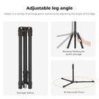 K&F CONCEPT Extendable Photography Stand, Adjustable 6.56ft/78.7"/2M Aluminum Tripod with 1/4" Screw, 2-Pack Reversible Portable Studio Lighting Tripod for Strobe Light/Webcams/Cameras with Bag
