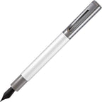 Monteverde USA Ritma Fountain Pen in Silver – Stub Nib, Calligraphy JoWo Stainless Steel, Refillable Ink Cartridge/Converter – Perfect for Artists & Calligraphers
