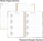 Address Book with Alphabetical Tabs - Telephone & Address Book with Address Contacts, Special Date, Phone, Birthday & Internet Login Password for Home and Office, 4.3" x 6.2", Leaf