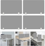 4PCS Desk Dividers Office Partitions, Privacy Desk Panel Protective, Acrylic Plexiglass Shield with Clamps for Offices Schools Call Centers - 23.6”L X15.8”W