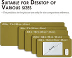 Leather Desk Mat - Small Non-Slip PU Desk Pad for Office and Home - Desk Organization and Accessories - Ideal for Large Mouse Pad and Small Desk Mats on Top of Desks (Olive Green,23.6"x 13.8")