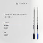 Cross ATX Refillable Ballpoint Pen Presented in a Luxury Gift Box - Medium Point, Black Ink, Pure Chrome
