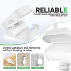9 White Magnetic Cable Clips,Under Desk Cable Management,Cord Holder for Nightstand Home Office Car Phone Wall,2025 Adhesive Cord Organizer[0.45" in Ht Save Space/Versatile for Wire Up to 0.27" OD]