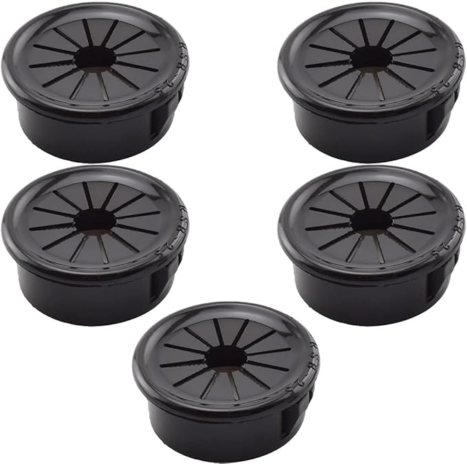 1-Inch Cable Grommets Petal-Shaped Buckle Type Wire Hole Cover for Cord Management and Protection of Cabinet, 5PCS 25mm
