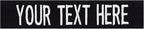 Custom Uniform Name Tapes Solid Colors. Black Webbing, 3.5 Inch Sew on