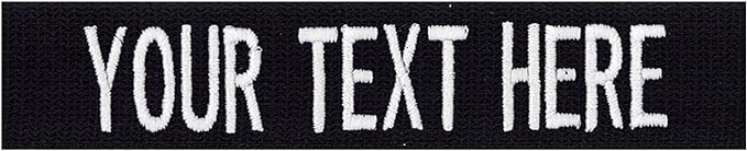 Custom Uniform Name Tapes Solid Colors. Made in The U.S.A. Ships Under 24 Hours. Black Webbing, 4 Inch Hook Fastener (Uniform Ready Fastener)
