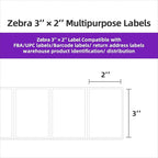 AveneMark 12 Rolls 3” X 2” Direct Thermal Labels for Barcodes, Address Labels Perforated & Compatible with Rollo & Zebra Desktop Label Printers (700/Roll)
