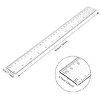 EBOOT 20 Pack Clear Plastic 12 Inch Straight Flexible Ruler with Inches and Metric for School, Classroom, Home, or Office