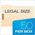 Pendaflex Manila Fastener Folders, Legal Size, 2 Fasteners, 1/3 Cut, 50/BX (FM313EE)