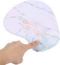 xinidc Ergonomic Computer Mouse Pad with Wrist Rest Support, Pain Relief Mouse Pad with Non-Slip PU Base for Home Office Working Studying (Colorful Marble)