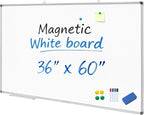 XIWODE Large 36x60 Inch Magnetic Dry Erase Whiteboard, Silver Aluminum Frame Wall-Mounted for Home School Office Conference Room